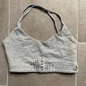 Soffia Crop Sports Bra - Cloud Grey